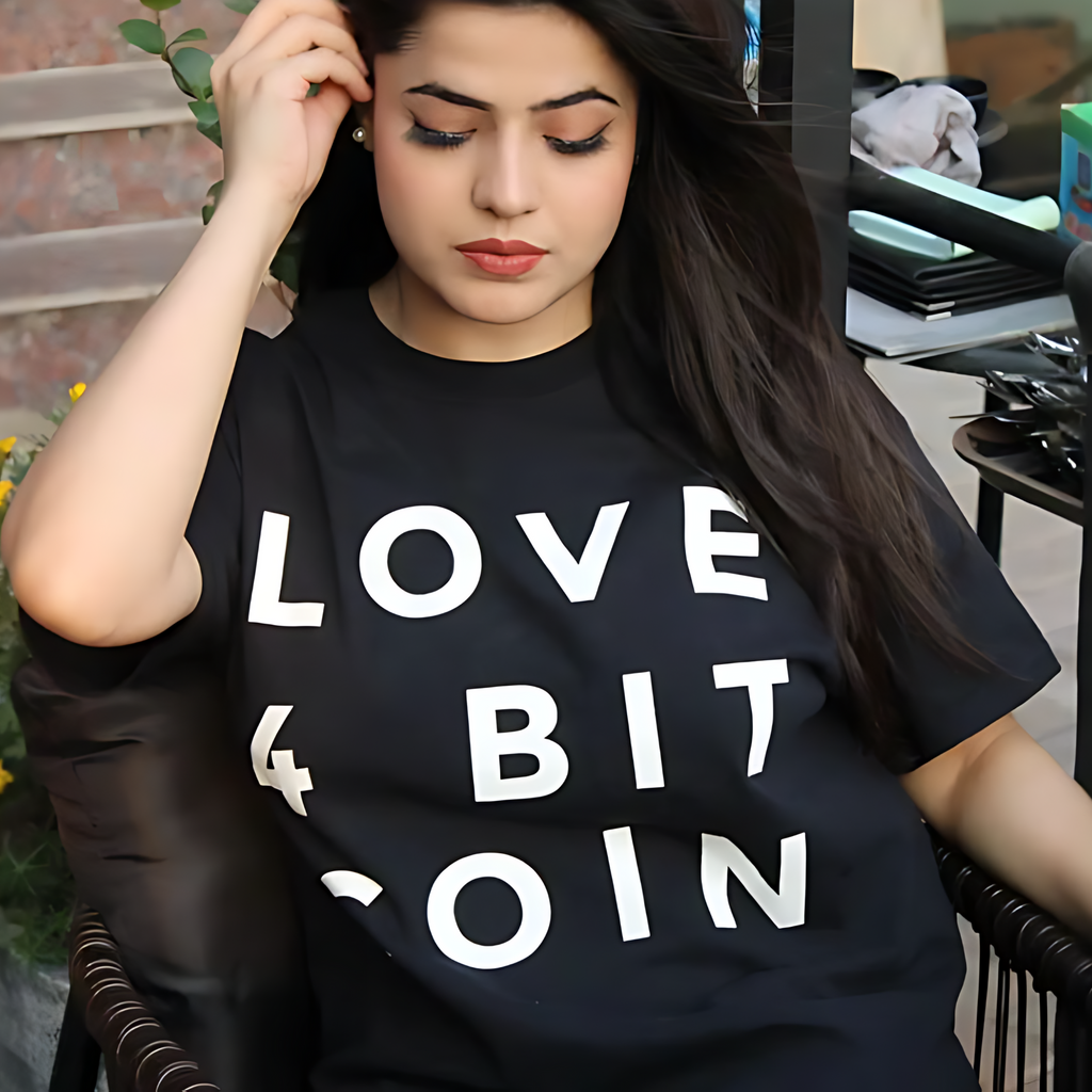 Love4bitcoin "Squares T" for Women (Black)